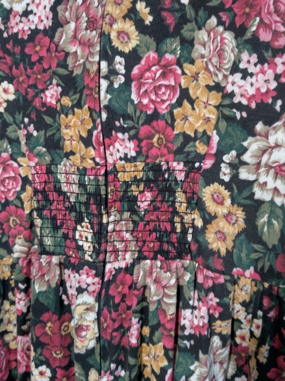 Vintage 1980s Paquette Petite Byer California Dress 10P Knit Floral Cottagecore - Picture 11 of 14